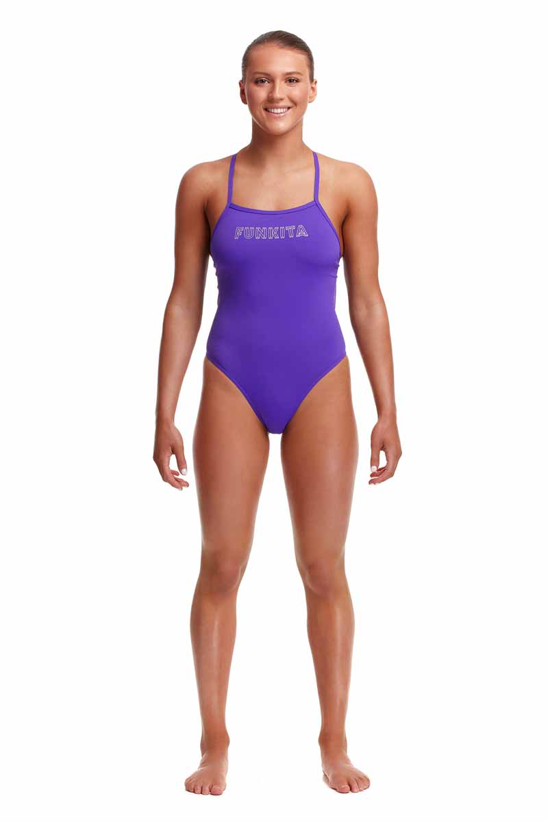 Funkita Ladies Crush Tie Me Tight One Piece Swimsuit - Purple | Allens Of Kingsbury