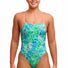 Funkita Ladies Green Green Grass Single Strength One Piece Swimsuit - Green/Blue