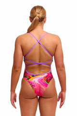 Funkita Ladies Meadow Made Strapped In One Piece Swimsuit - Multi | Allens Of Kingsbury