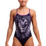 Funkita Ladies Power Shift Diamond Back One Piece Swimsuit - Black/Multi
