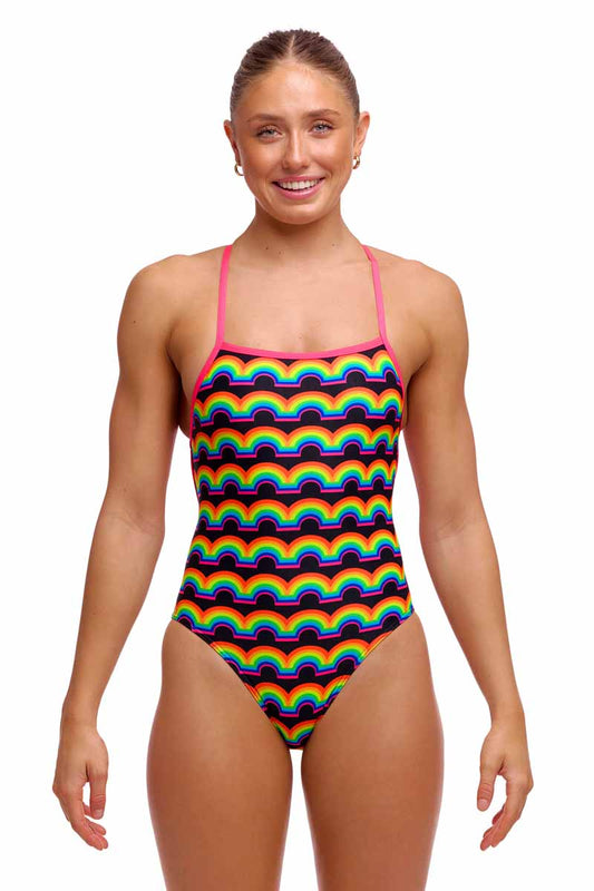 Funkita Ladies Rainbowie Strapped In One Piece Swimsuit - Multi | Allens Of Kingsbury 800