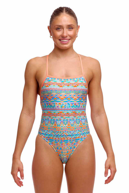 Funkita Ladies Ship Shape Strapped In One Piece Swimsuit - Multi | Allens Of Kingsbury 801