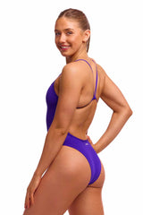 Funkita Ladies Still Purple Single Strength One Piece Swimsuit - Purple | Allens Of Kingsbury