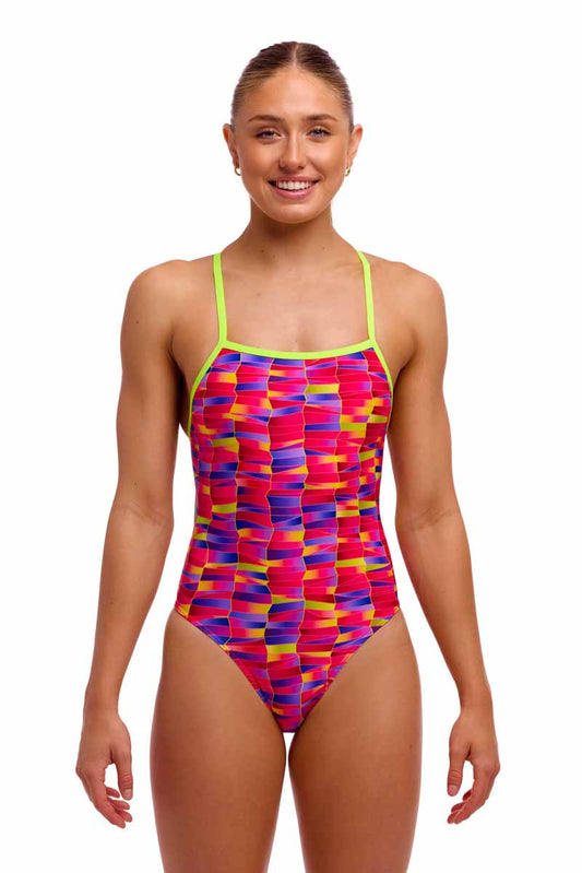 Funkita Ladies Wiggle Walls Tie Me Tight One Piece Swimsuit - Multi | Allens Of Kingsbury 801