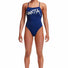 Funkita Ladies Zinc'd Strapped In One Piece Swimsuit - Navy/Silver