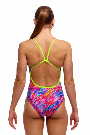 Funkita Ladies Blow In Single Strap One Piece Swimsuit - Multi | Allens Of Kingsbury