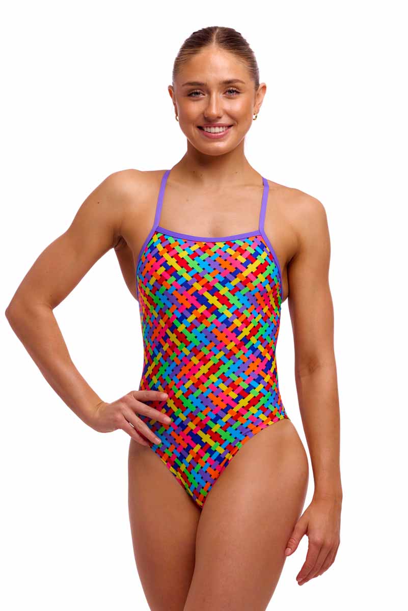 Funkita Ladies Bread Basket Tie Me Tight One Piece Swimsuit - Multi | Allens Of Kingsbury