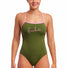 Funkita Ladies Glamo Camo Single Strap One Piece Swimsuit - Green/Pink