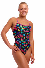 Funkita Ladies Lost Leaf Diamond Back One Piece Swimsuit - Multi | Allens Of Kingsbury