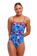 Funkita Ladies Messy Messy Messy Single Strap One Piece Swimsuit - Multi | Allens Of Kingsbury