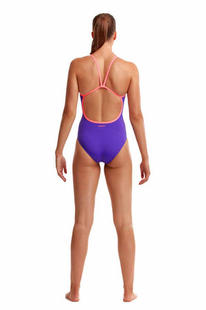 Funkita Ladies Purple Punch Single Strap One Piece Swimsuit - Purple/Pink | Allens Of Kingsbury
