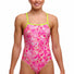 Funkita Ladies Rosie Cheeky Single Strap One Piece Swimsuit - Pink/White