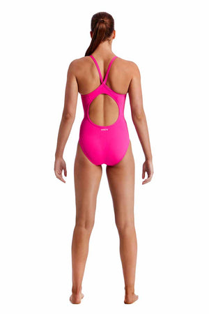 Funkita Ladies Still Pink Diamond Back One Piece Swimsuit - Pink | Allens Of Kingsbury