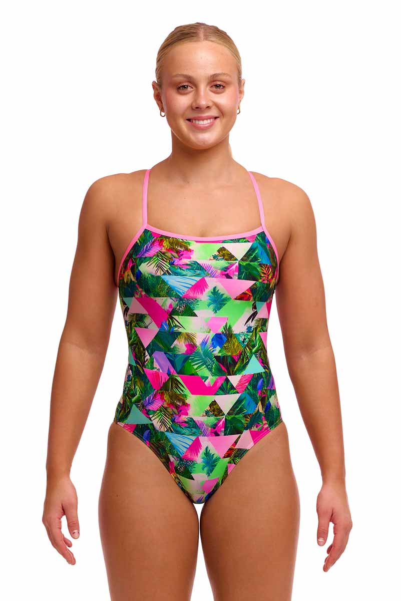 Funkita Ladies Sub Lime Single Strap One Piece Swimsuit - Multi | Allens Of Kingsbury