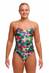Funkita Ladies Sub Lime Single Strap One Piece Swimsuit - Multi | Allens Of Kingsbury