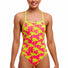 Funkita Ladies Sweet Coconuts Tie Me Tight One Piece Swimsuit - Pink/Fluo Yellow