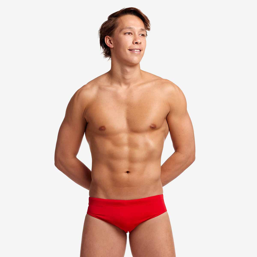 Funky Trunks Mens Still Red Classic Brief - Red | Allens Of Kingsbury