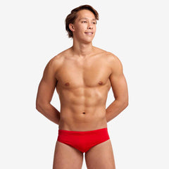 Funky Trunks Mens Still Red Classic Brief - Red | Allens Of Kingsbury