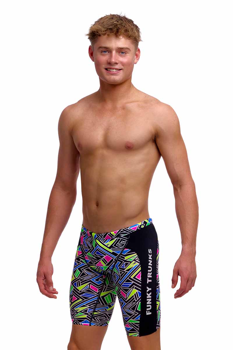 Funky Trunks Boys Bits Of Peace Training Jammers - Multi | Allens Of Kingsbury