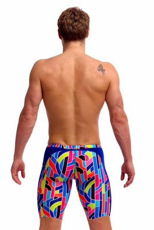 Funky Trunks Mens Fault Lines Training Jammer - Multi | Allens Of Kingsbury