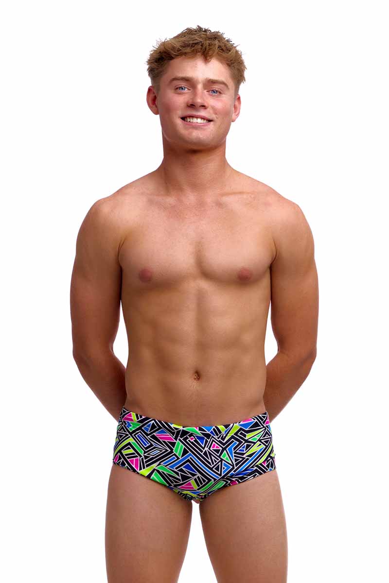 Funky Trunks Boys Bits Of Peace Sidewinder Trunks - Multi | Allens Of Kingsbury