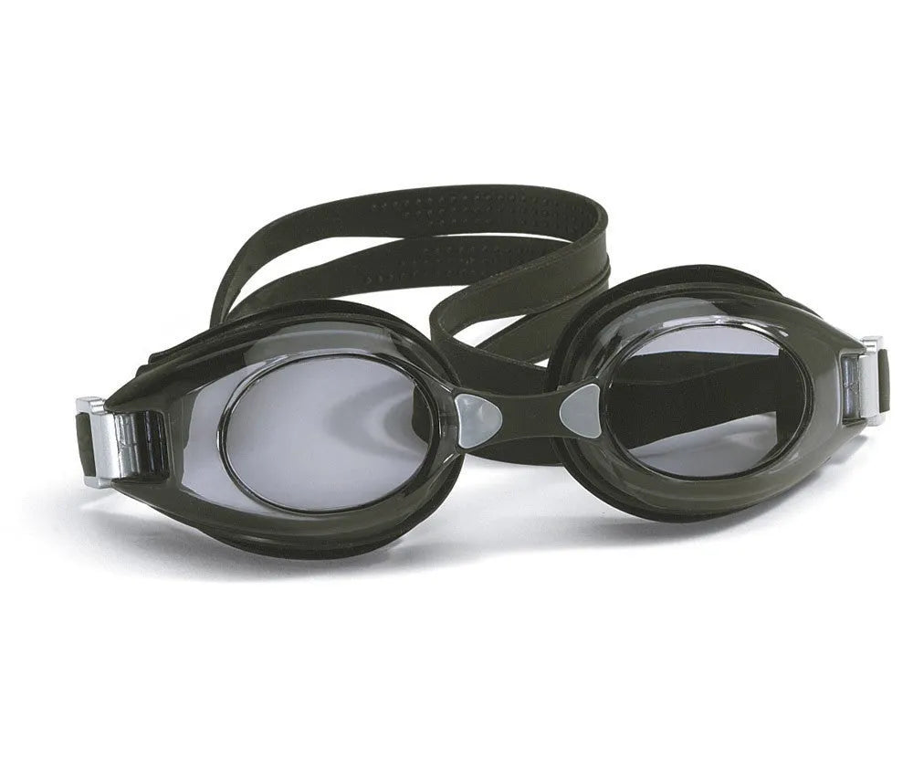 Black Hilco Vantage Prescription Goggles showing adjustable straps and clear lenses for optimal eye protection and vision correction.