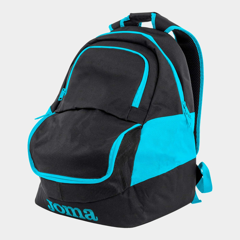 Joma Diamond II Backpack - Black/Fluo Turquoise | Allens Of Kingsbury