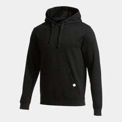 Black Joma men's Combi hooded sweatshirt with front pocket and adjustable drawstrings, casual fit, and soft fabric.