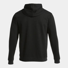Black Joma men's Combi hooded sweatshirt, a casual hoodie with front pouch pocket and adjustable drawstrings.