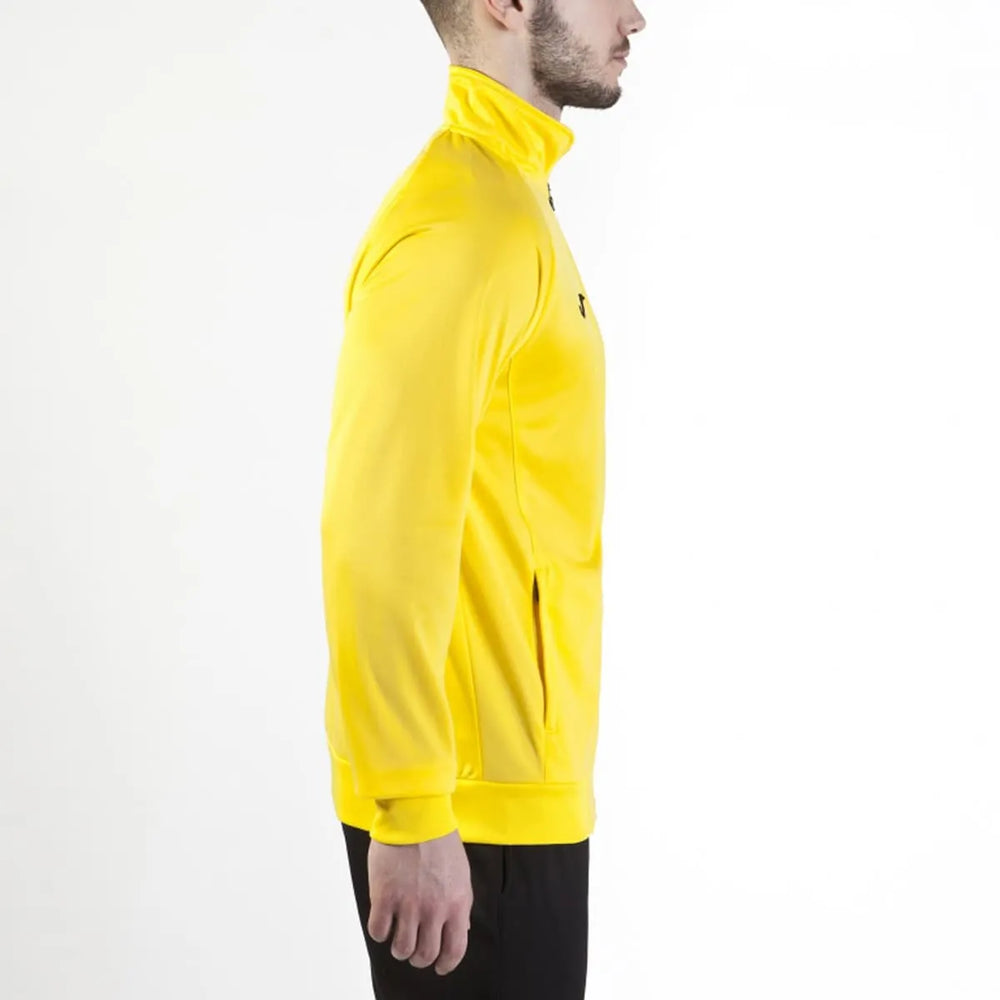 Joma men's yellow Gala jacket, lightweight jacket with full front zipper and sporty design, ideal for athletic wear.