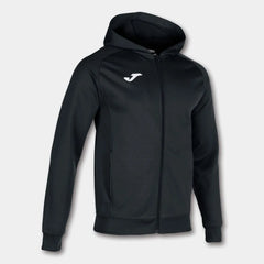 Black Joma Menfis Hoodie Jacket for men, casual zip-up jacket with hood, displayed on a plain background.