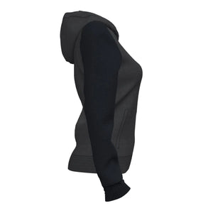 Joma Womens Academy IV Zip-Up Hoodie - Anthracite/Black | Allens Of Kingsbury
