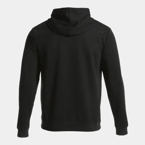 Black Joma boys' combi hooded sweatshirt, a comfortable jacket and hoodie combo with a hood and front pocket.