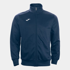 Navy Joma Boys Gala Jacket with zip closure and hood, designed for kids, made of lightweight fabric for casual wear.