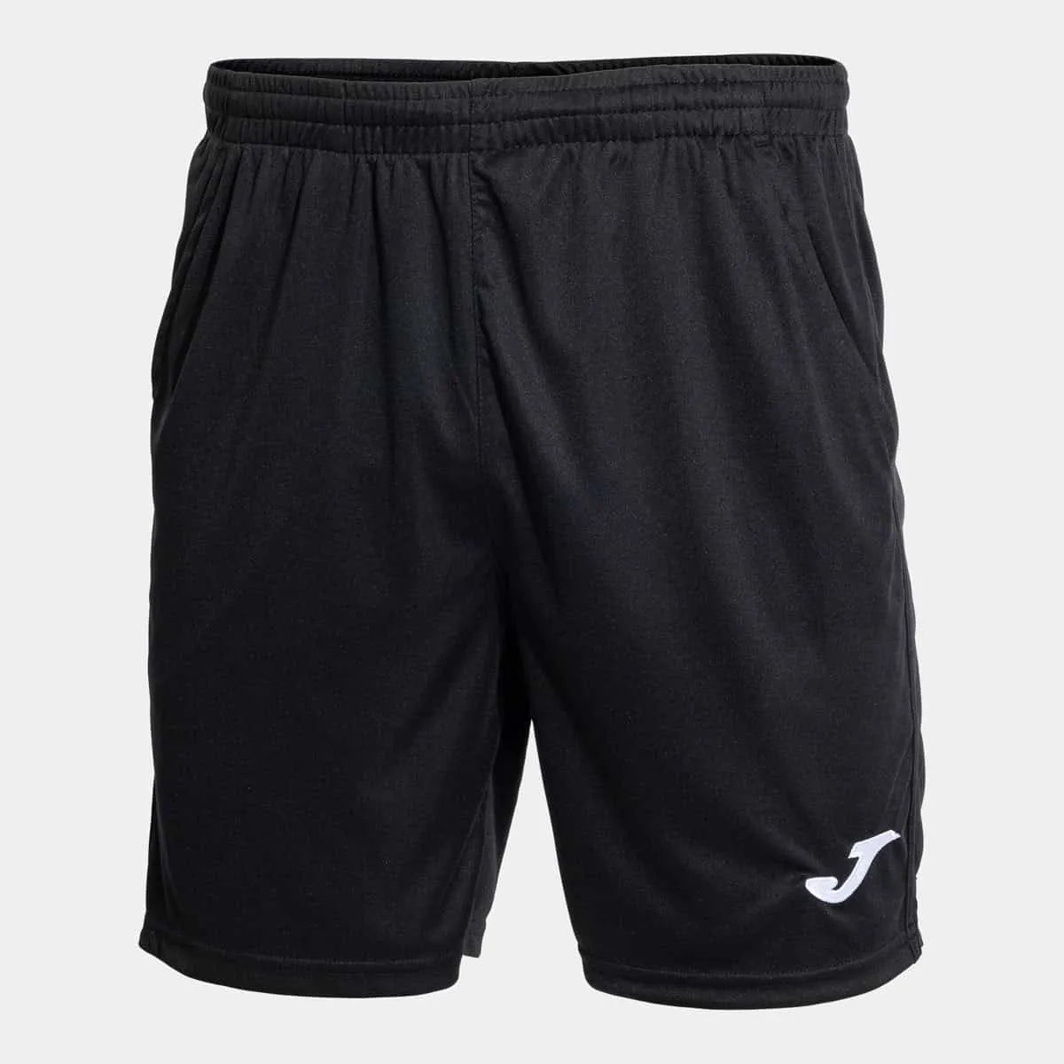 Joma Boys Open III Shorts in black, lightweight athletic shorts with an elastic waistband, designed for sports and active wear.