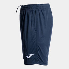 Joma boys' Open III shorts in dark navy, lightweight athletic shorts with an elastic waistband and sporty design.