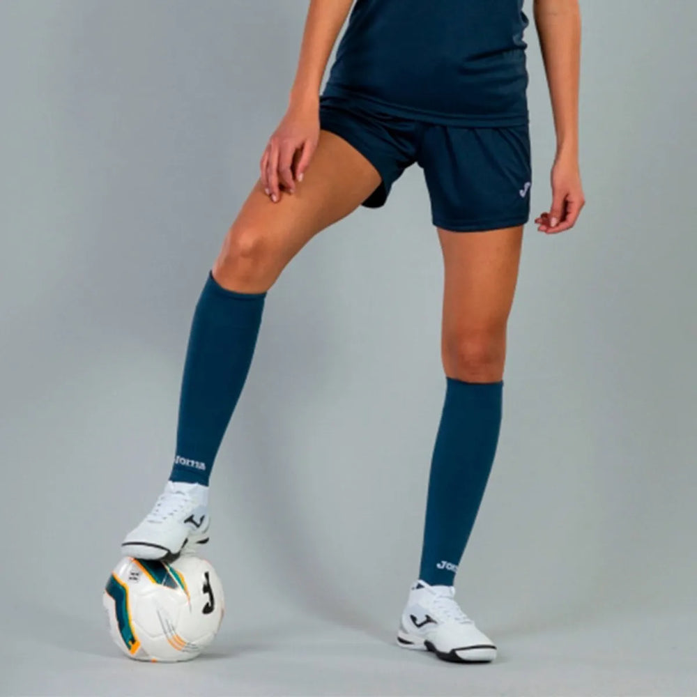 Joma Girls Paris II dark navy shorts, lightweight athletic bottoms for girls, with a comfortable fit and sporty style.