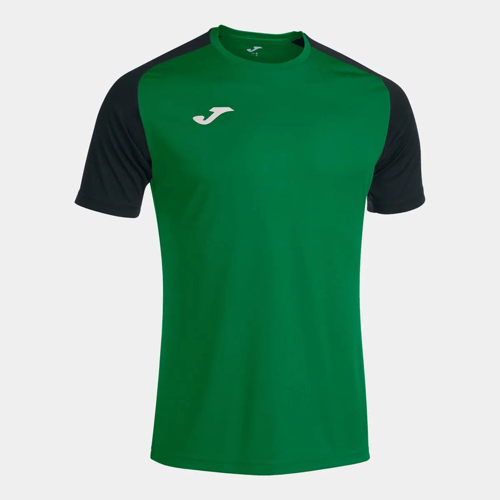 Joma Men's Academy IV T-Shirt in green and black, casual athletic short-sleeve shirt for men.