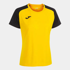 Joma Womens Academy IV T-Shirt - Yellow/Black | Allens Of Kingsbury