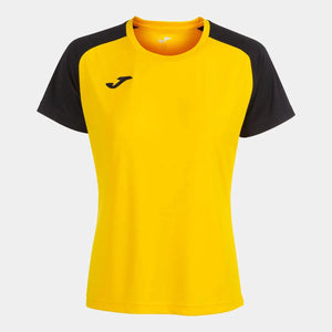 Joma Womens Academy IV T-Shirt - Yellow/Black | Allens Of Kingsbury