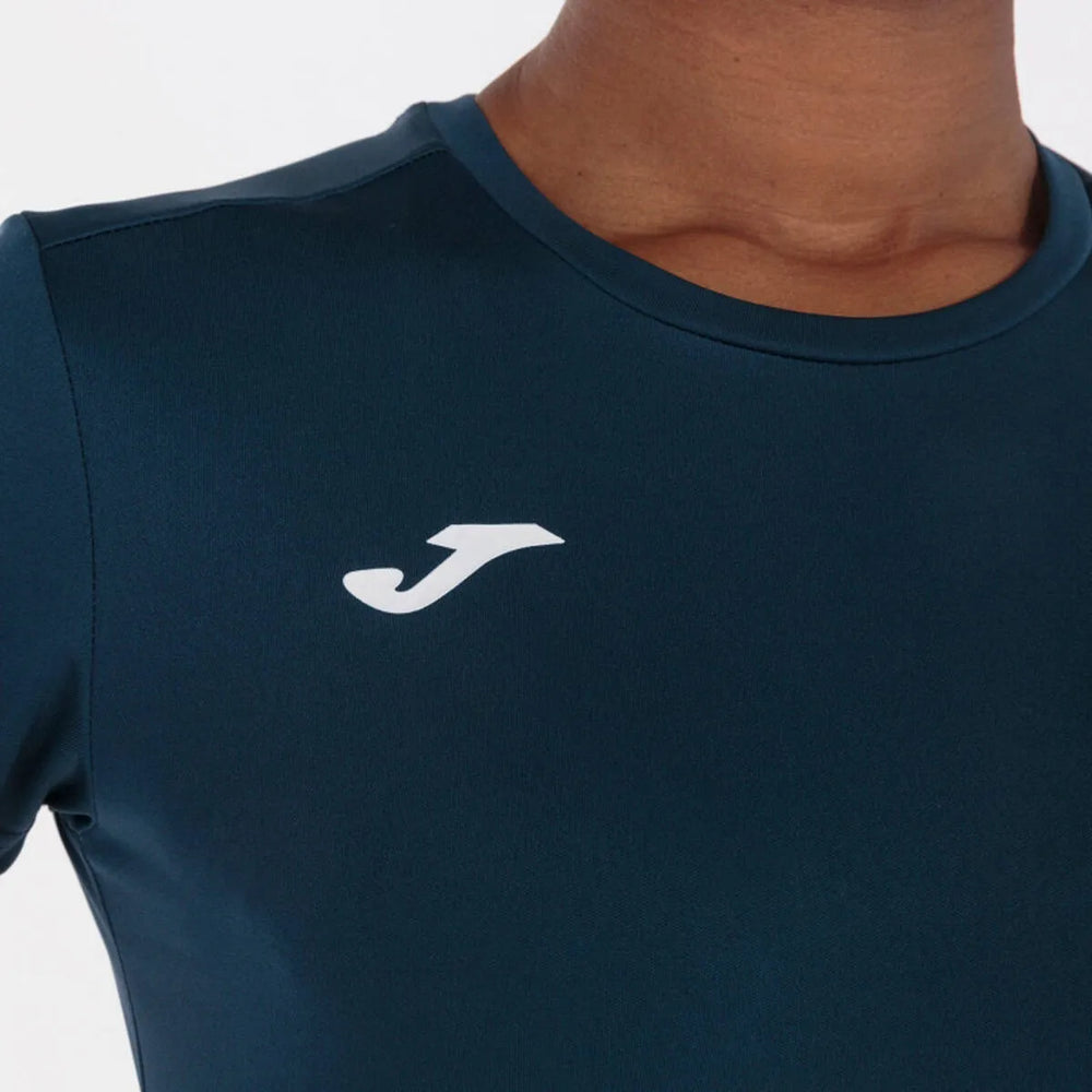 Joma Women's Combi T-Shirt in dark navy, casual short-sleeve top with a relaxed fit, made for comfortable everyday wear.