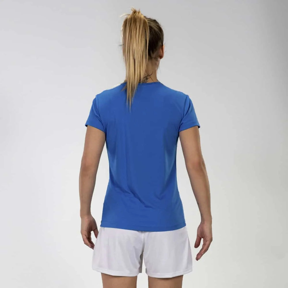 Joma women's Combi T-Shirt in royal blue, casual short-sleeve T-shirt made of soft fabric for comfortable wear.