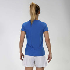 Joma women's Combi T-Shirt in royal blue, casual short-sleeve T-shirt made of soft fabric for comfortable wear.