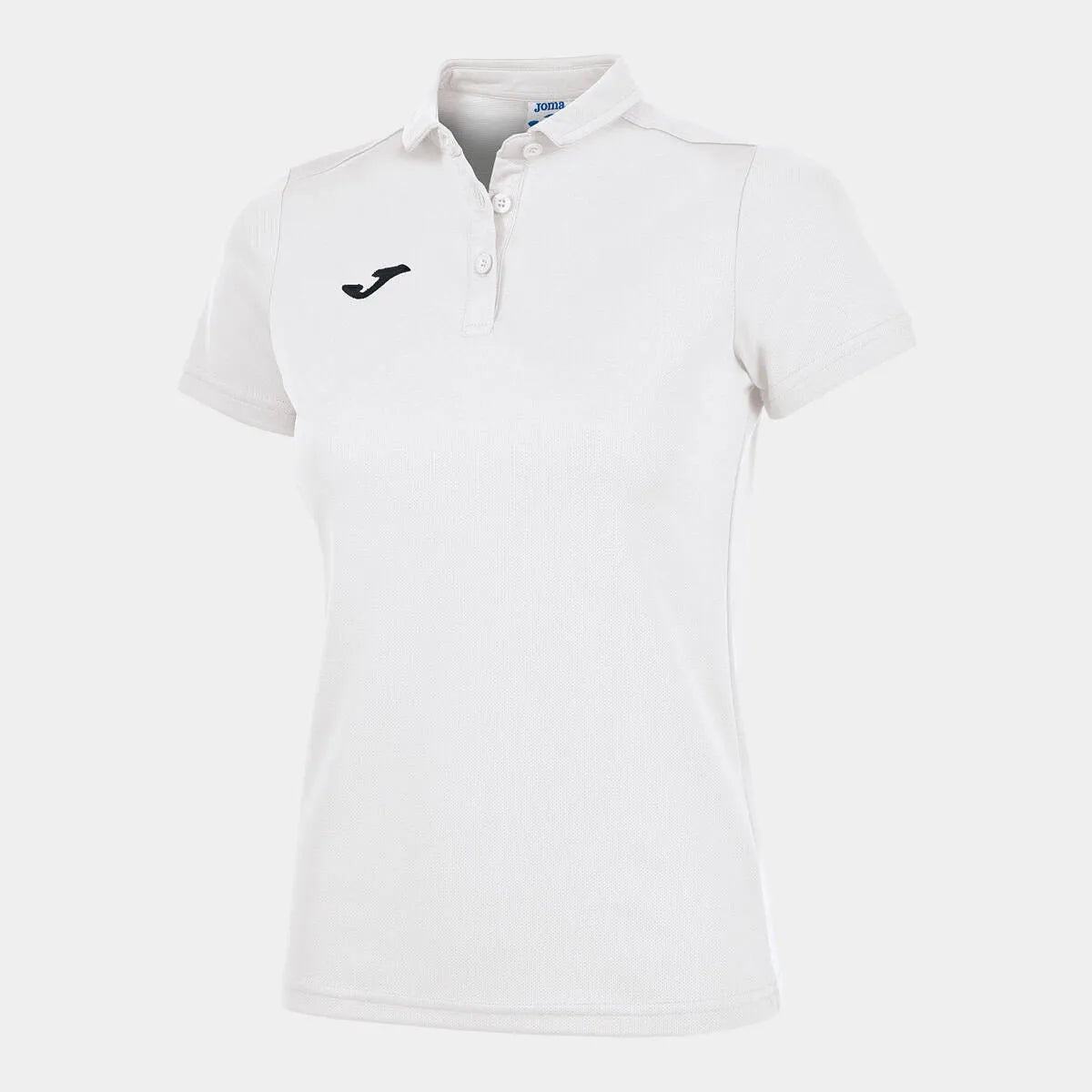 White Joma women's Hobby Polo shirt, casual T-shirt with a classic collar and short sleeves, perfect for sports or everyday wear.