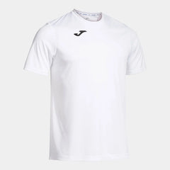 White Joma boys' Combi T-shirt, a casual short-sleeve t-shirt for kids, featuring the Joma brand logo and comfortable fit.