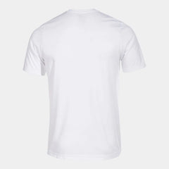 Joma boys' white Combi T-shirt made of soft cotton, featuring a classic crewneck and short sleeves for comfortable casual wear.
