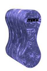 Purple Maru Swirl Pull Buoy for swimming training, made of foam, with a colorful swirl design for water workouts.