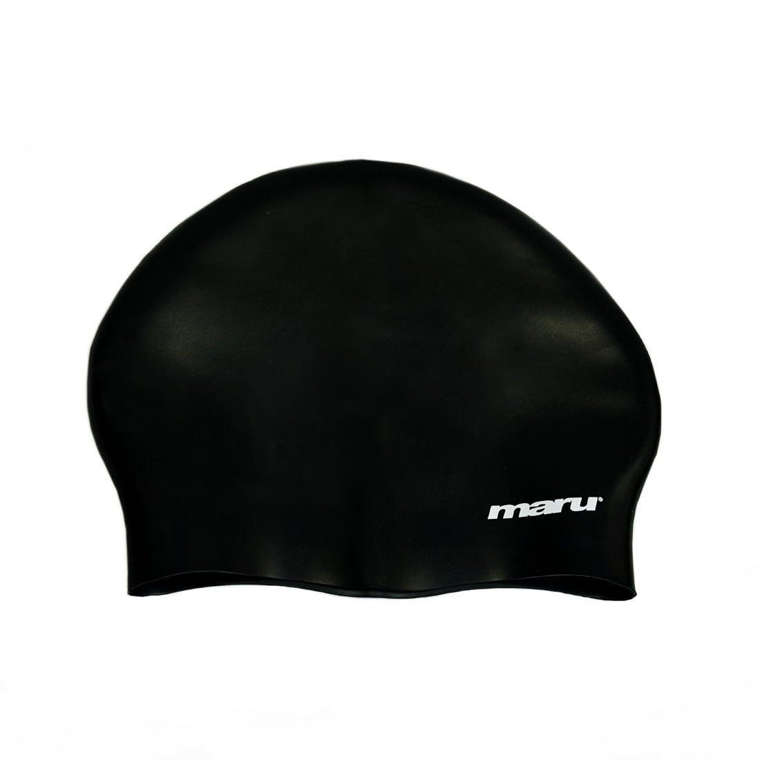 Maru Long Hair Silicone Swim Hat - Black | Allens Of Kingsbury