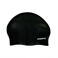 Maru Long Hair Silicone Swim Hat - Black | Allens Of Kingsbury