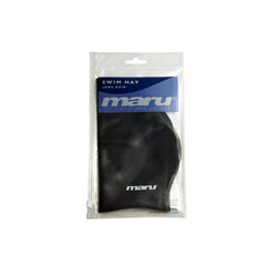 Maru Long Hair Silicone Swim Hat - Black | Allens Of Kingsbury